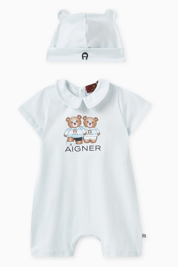 

Logo Print Gift Set in Cotton, Blue
