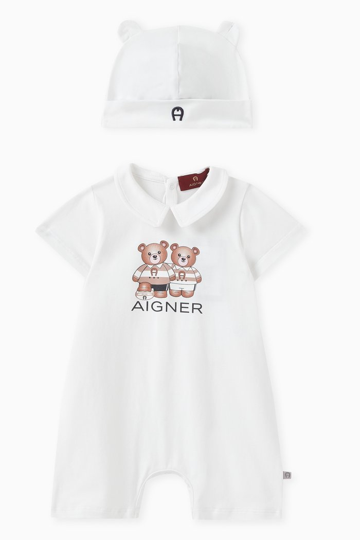 

Logo Print Gift Set in Cotton, White