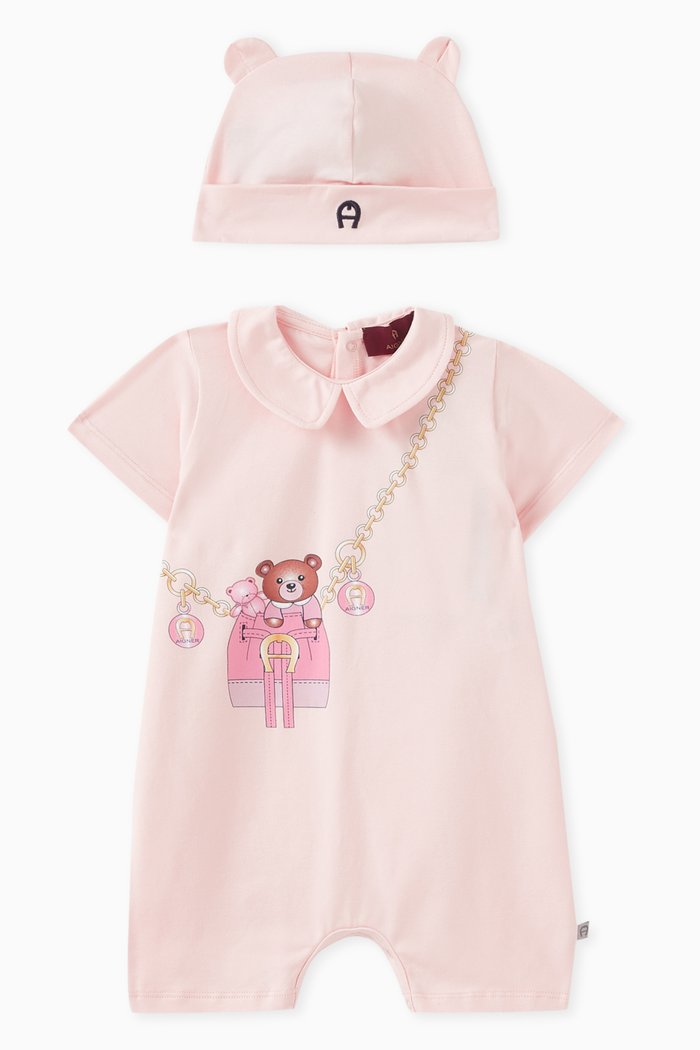 

Bag Print Gift Set in Cotton, Pink