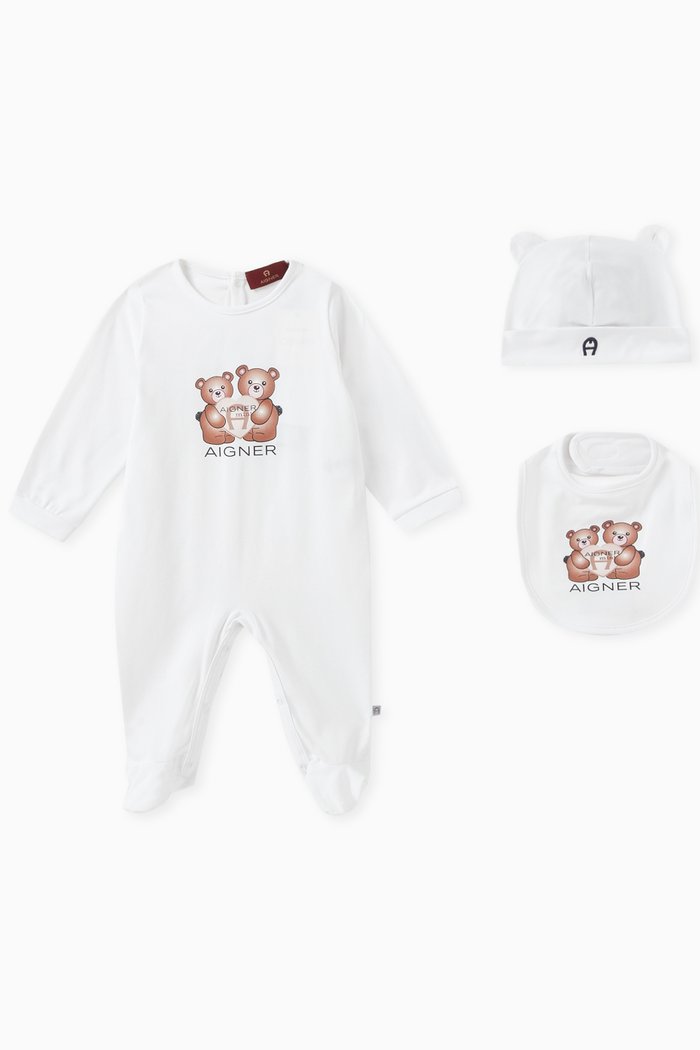 

Logo Print Gift Set in Cotton, White