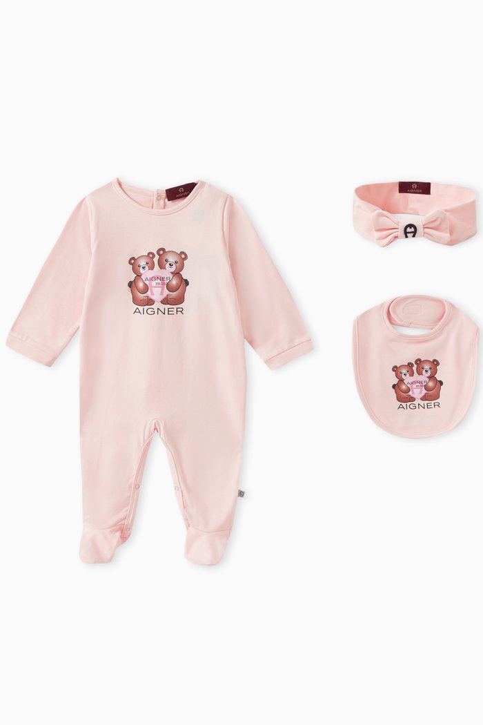 

All-over Logo Gift Set in Cotton, Pink