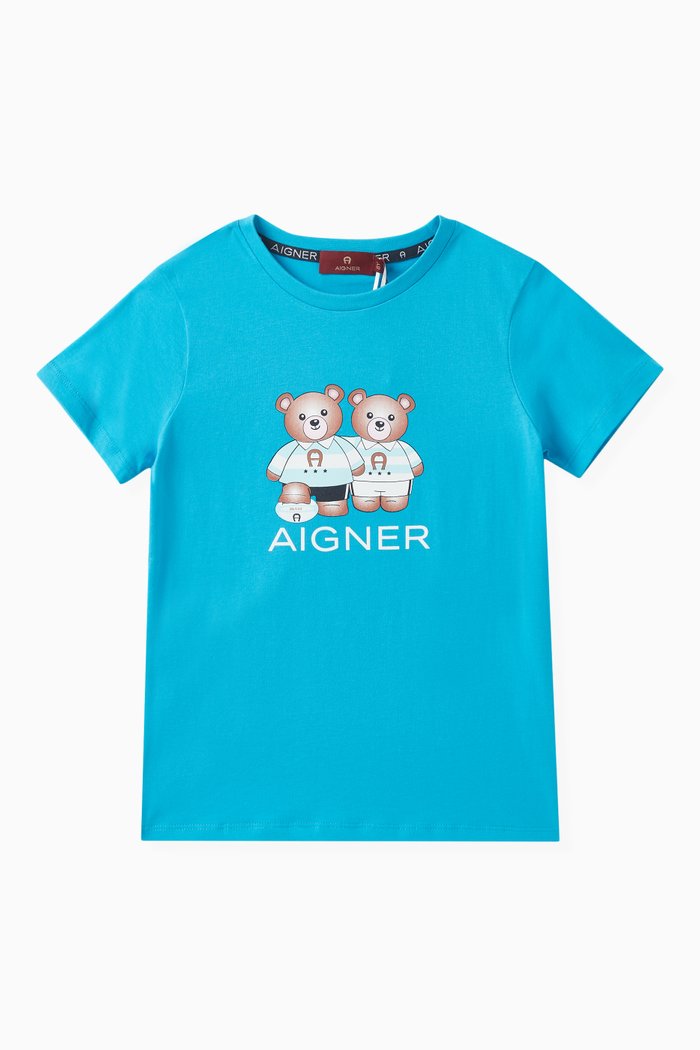 

Logo-print T-shirt in Cotton-jersey, Blue