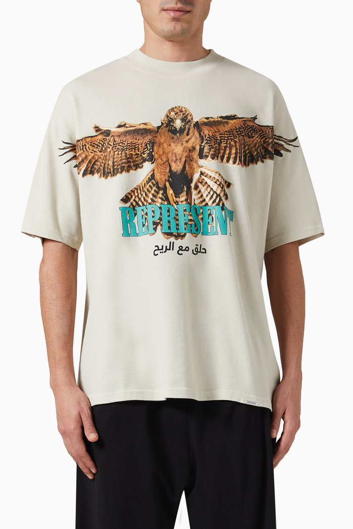 

Saker Falcon T-shirt in Cotton-jersey, Neutral