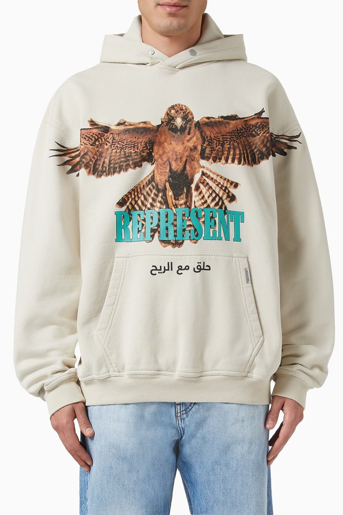 

Saker Falcon Hoodie in Loopback Jersey, Neutral