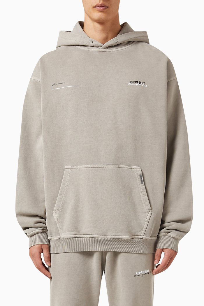 

Screen Print Hoodie in Cotton, Neutral