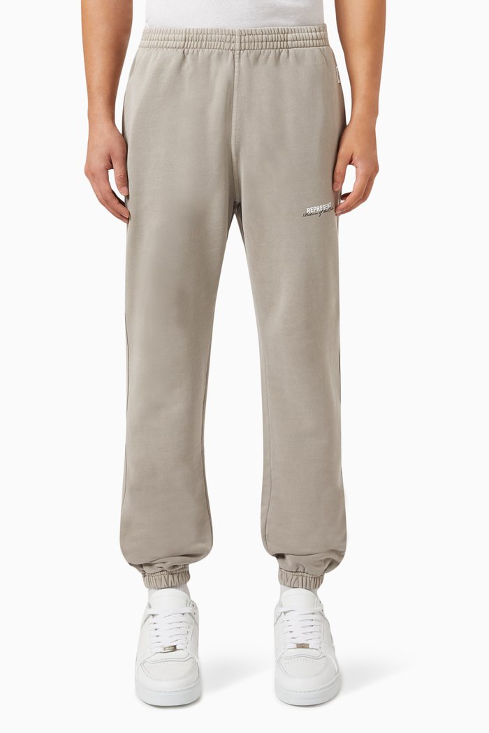 

Screen Print Sweatpants in Cotton, Neutral