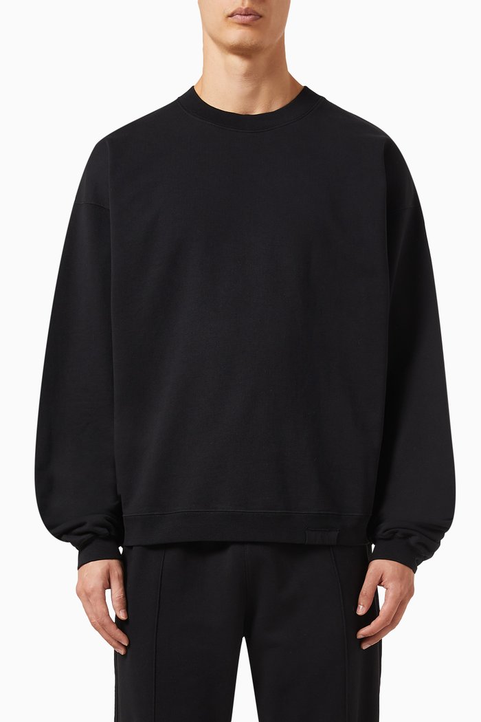 

Initial Sweatshirt in Cotton, Black