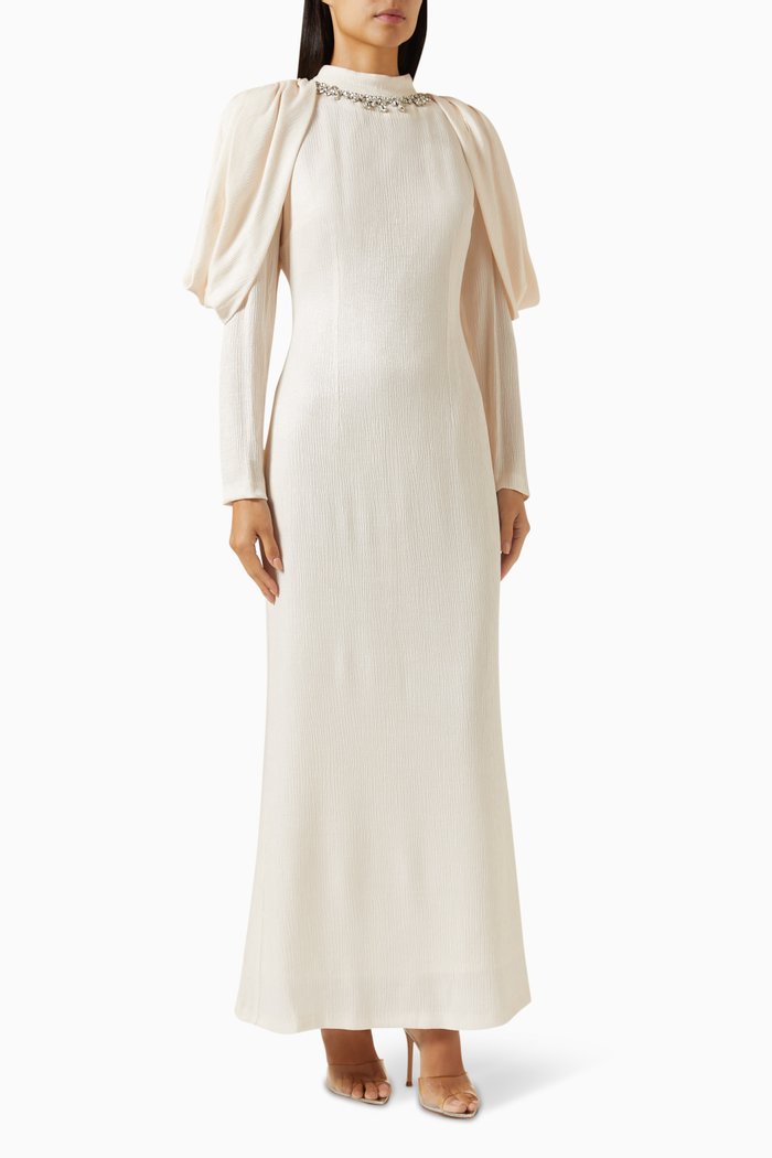 

Beatrice Embellished Maxi Dress, White