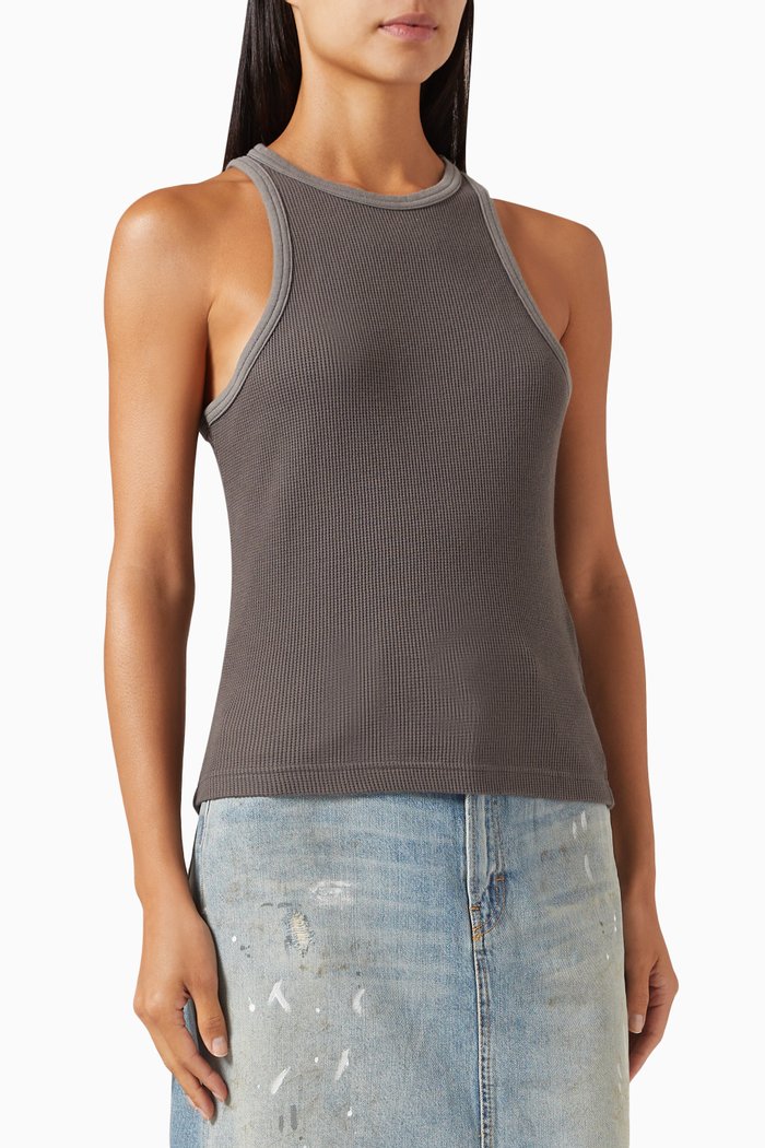 

Eris Vintage Tank Top in Cotton, Black