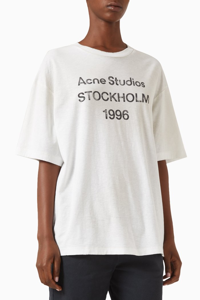 

Logo T-shirt in Cotton Blend, White