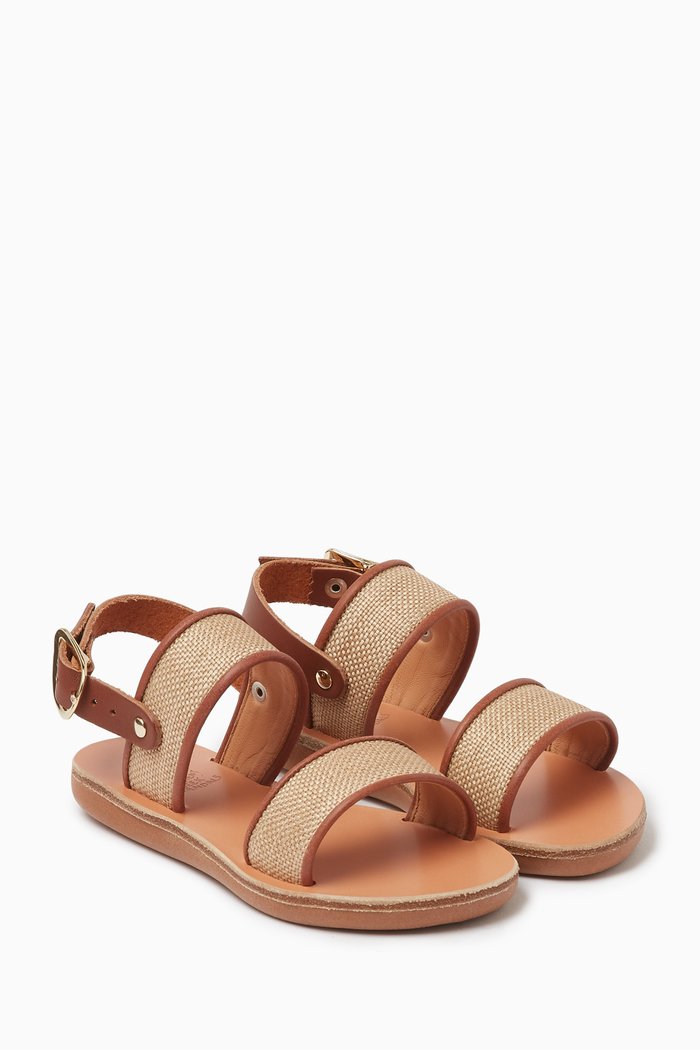 

Little Clio Soft Sandals in Leather, Brown