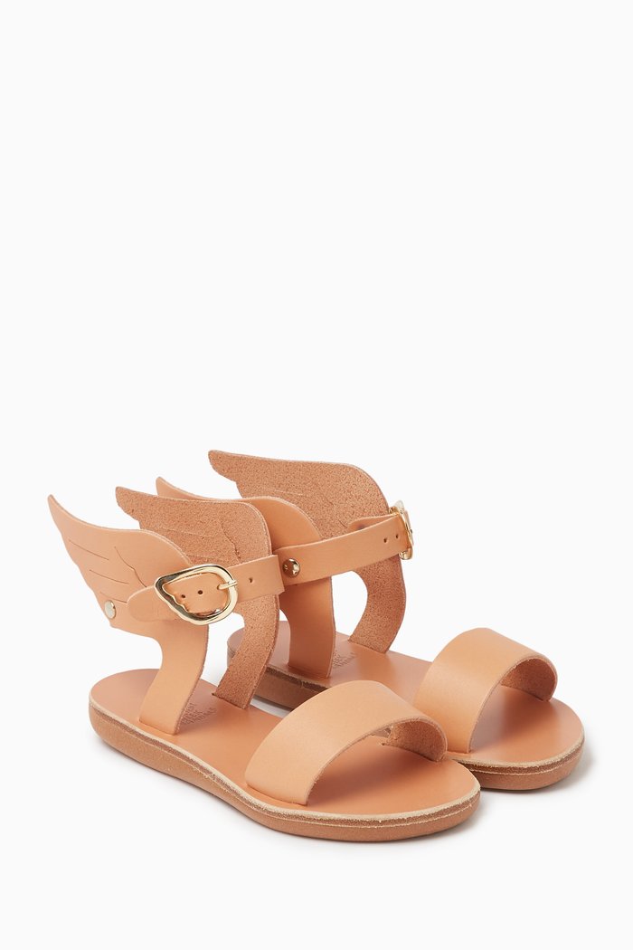 

Little Electra Soft Sandals in Leather, Neutral