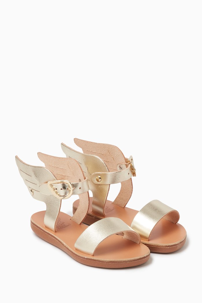 

Little Electra Soft Sandals in Leather, Silver