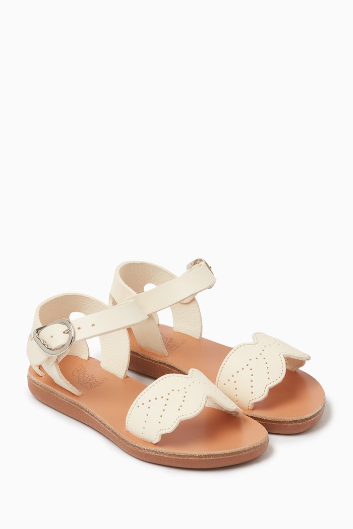 Little Andromeda Soft Sandals in Leather, Neutral