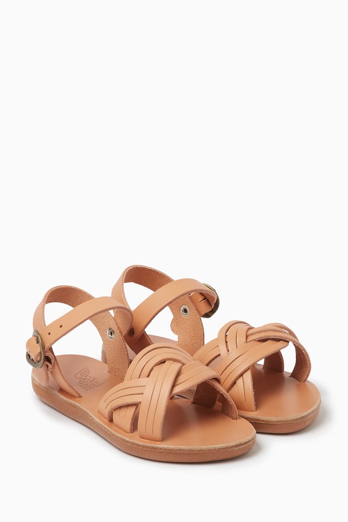 

Little Electra Soft Sandals in Leather, Neutral