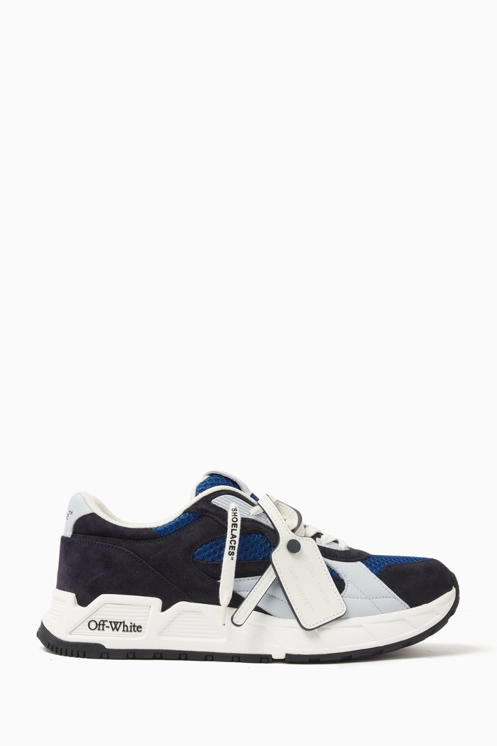 Kick Off Low-top Sneakers in Suede & Leather, Blue