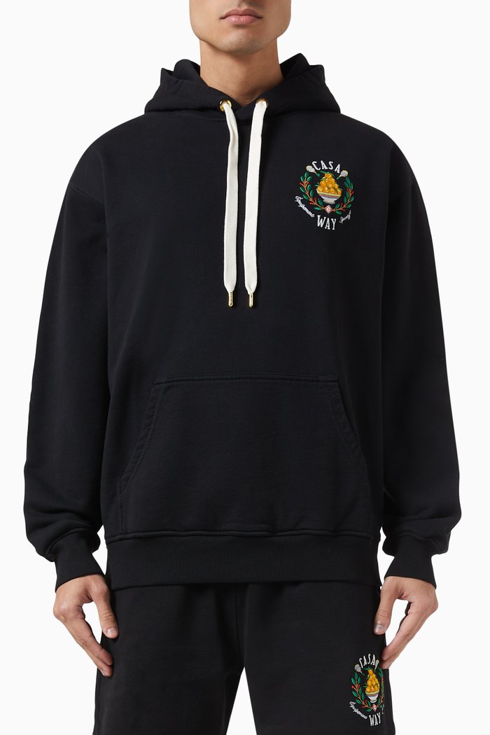 

Casa Way Hoodie in Organic Cotton Loopback, Black
