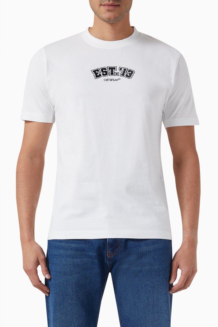 Slim Fit T-shirt in Cotton Jersey, White