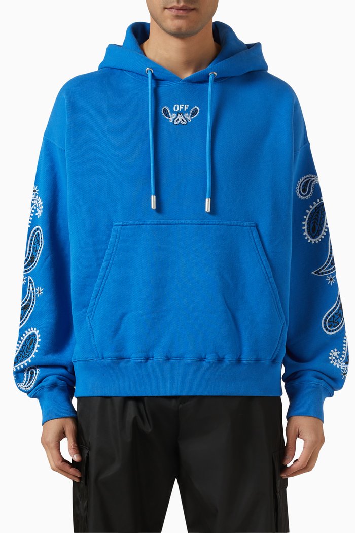 

Bandana Arrows-print Hoodie in Cotton, Blue