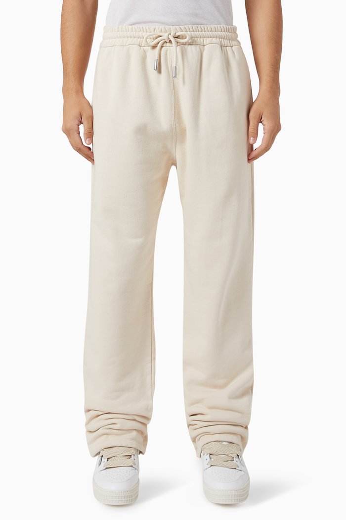 

Logo Print Sweatpants in Organic Cotton, Neutral