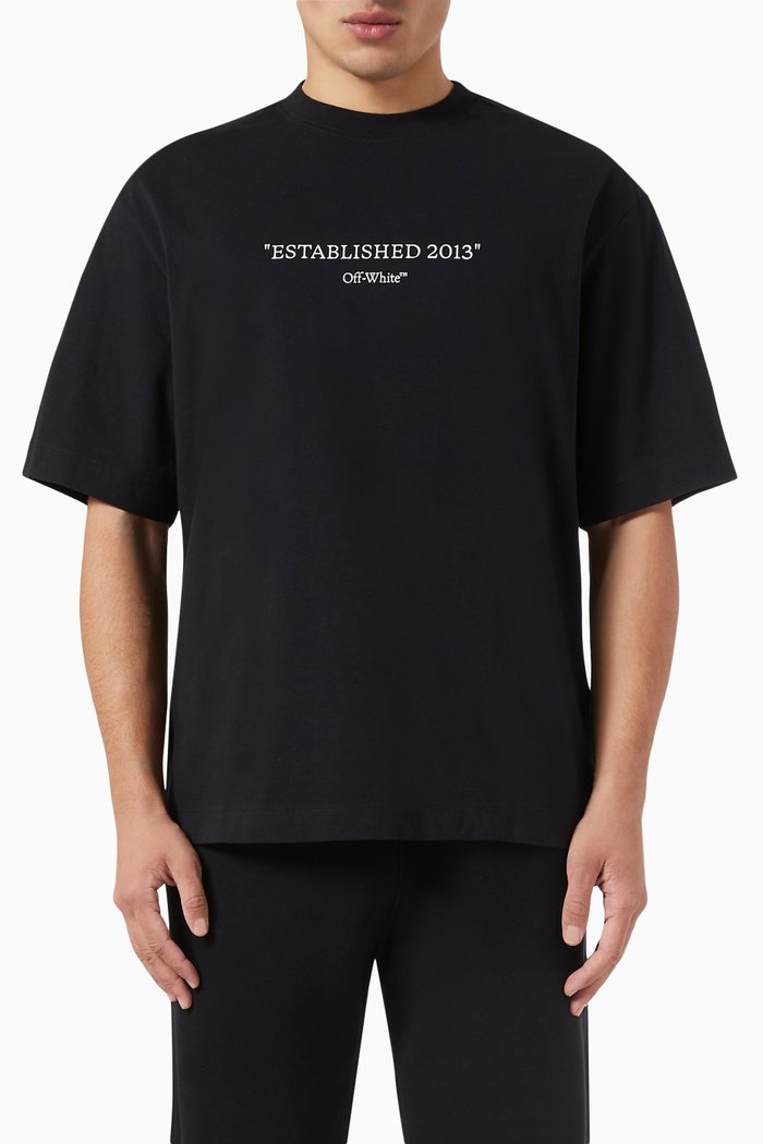 Est 2013 Skate T-Shirt in Cotton, Black