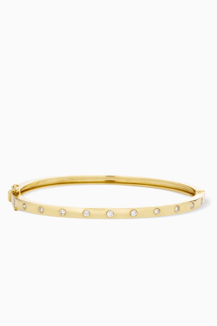 

Together Forever Diamond Bangle in 14kt Gold, Yellow