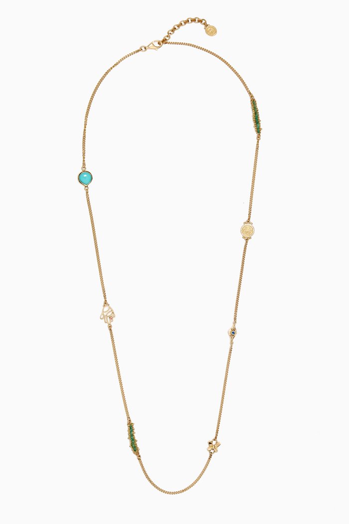 

Multi-way Beaded Necklace in 18kt Gold, Yellow