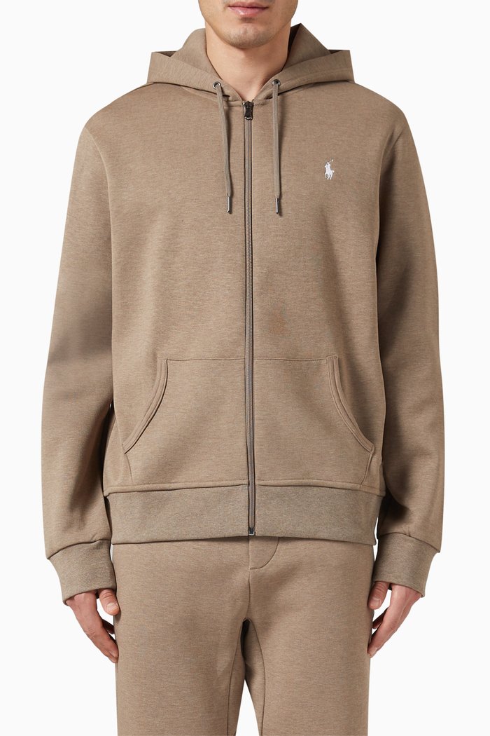 

Zip-up Hoodie in Fleece, Neutral
