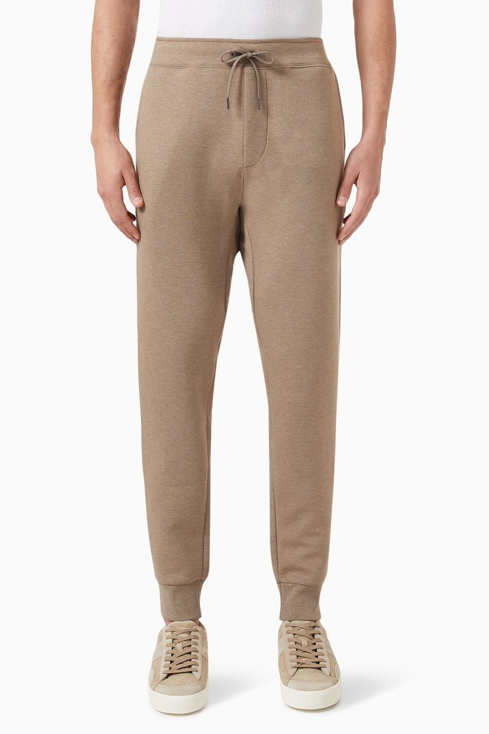 

Logo Jogger Pants in Cotton Blend Jersey Fleece, Neutral
