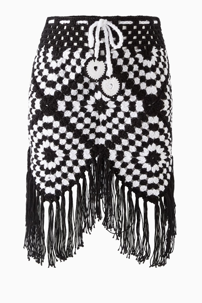

Sandia Crochet skirt in Cotton, Black