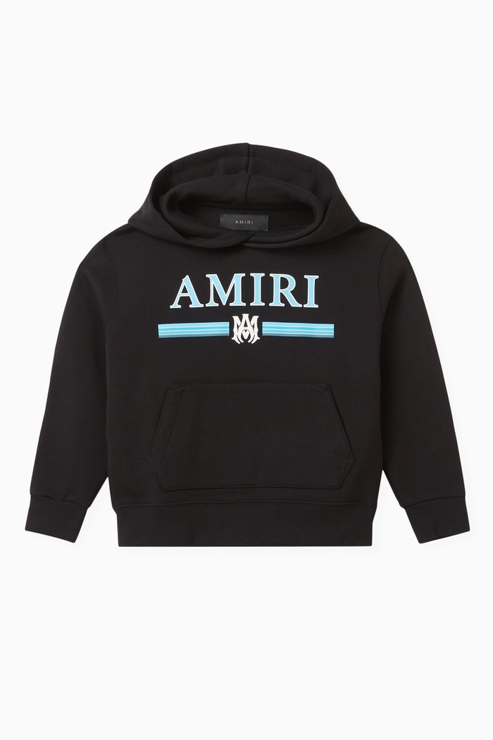 

MA Gradient Bar Hoodie in Cotton, Black
