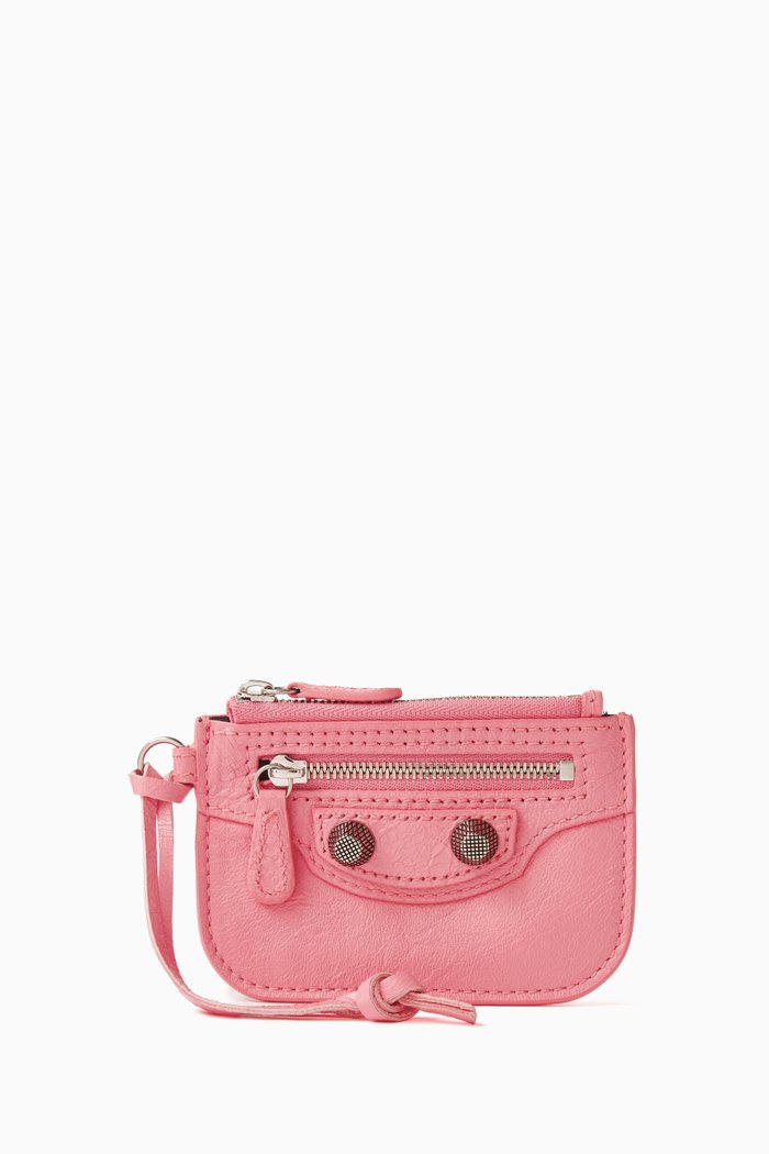 

Le Cagole Coin Holder in Arena Lambskin, Pink
