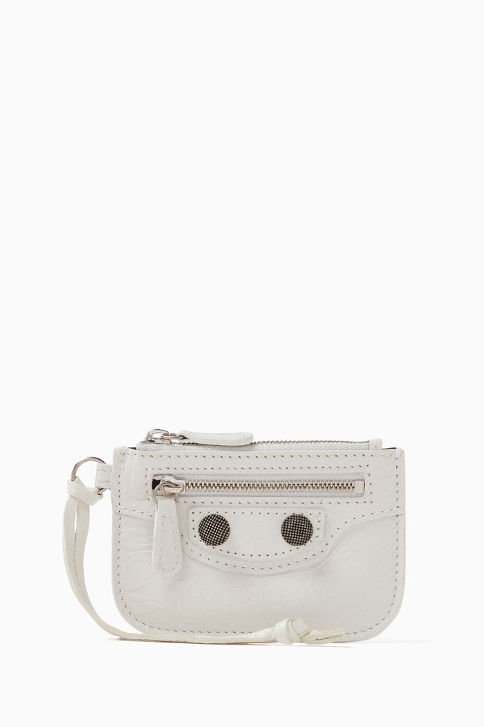 

Le Cagole Coin Holder in Arena Lambskin, White