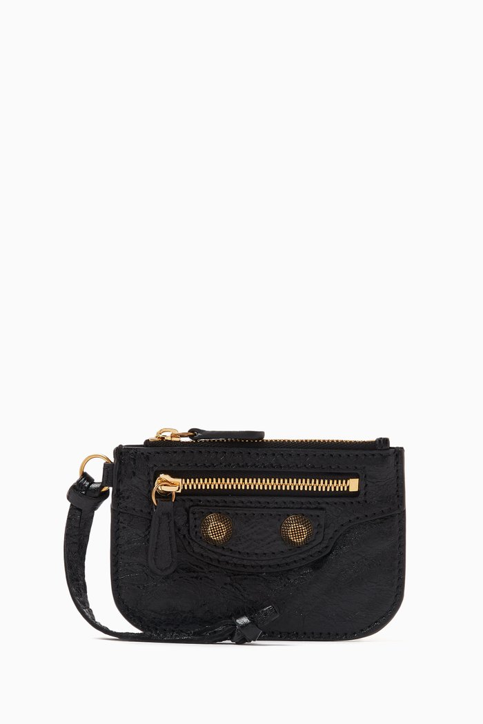 

Le Cagole Coin Holder in Leather, Black
