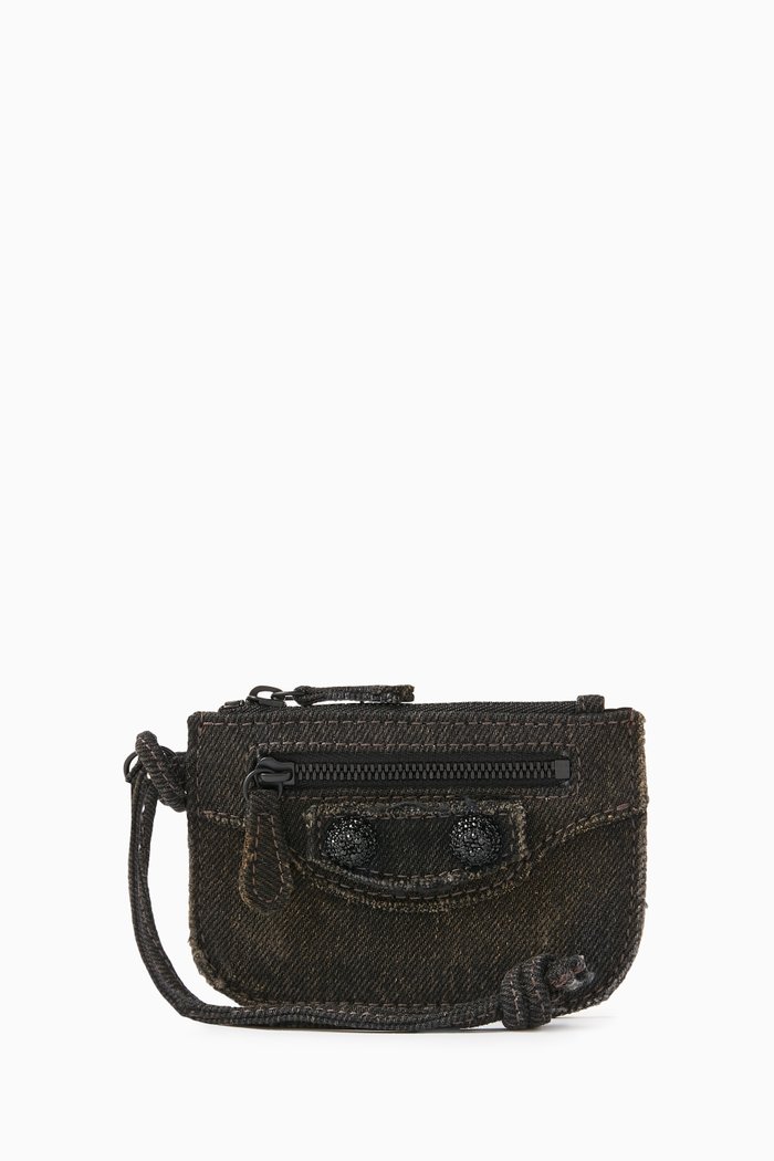 

Le Cagole Coin Holder in Denim, Black