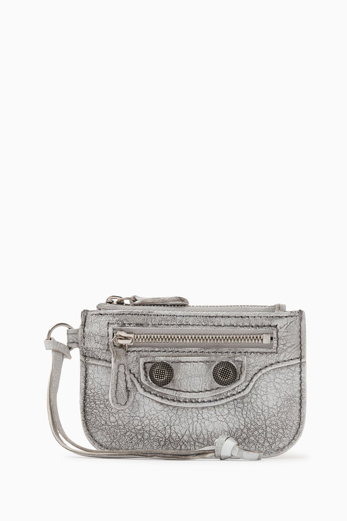 Le Cagole Coin Holder in Leather, White