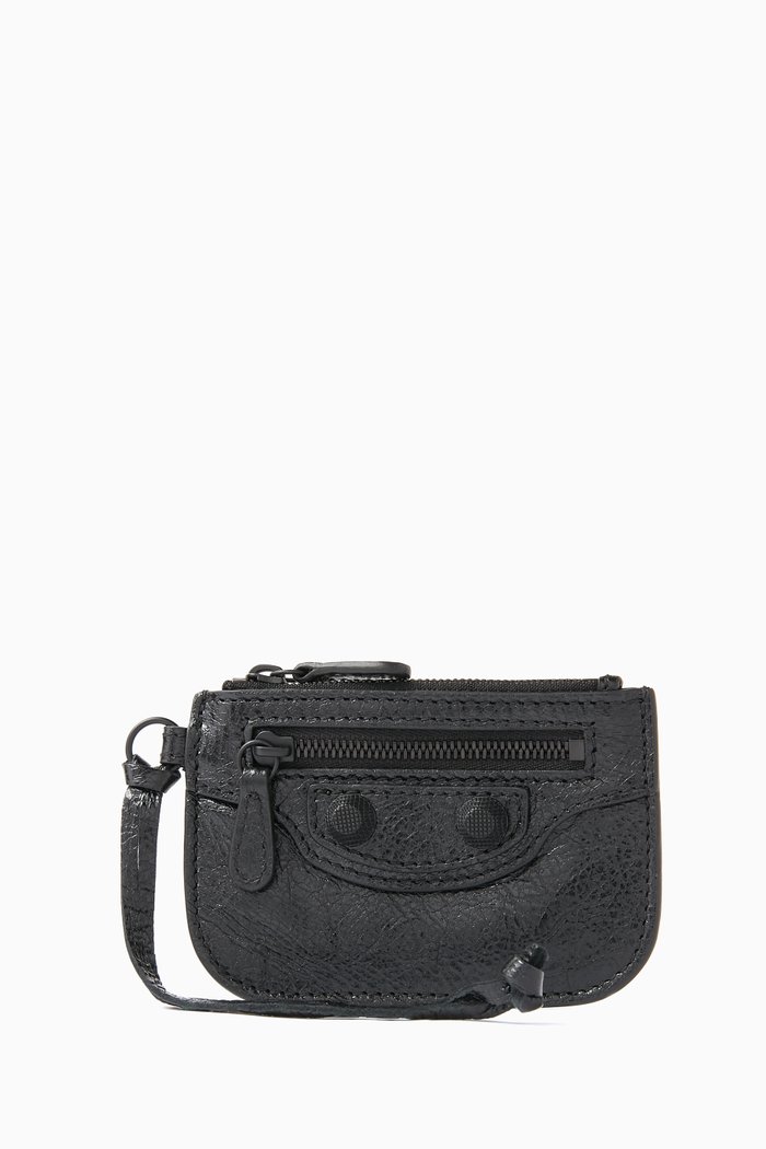 

Le Cagole Coin Holder in Leather, Black