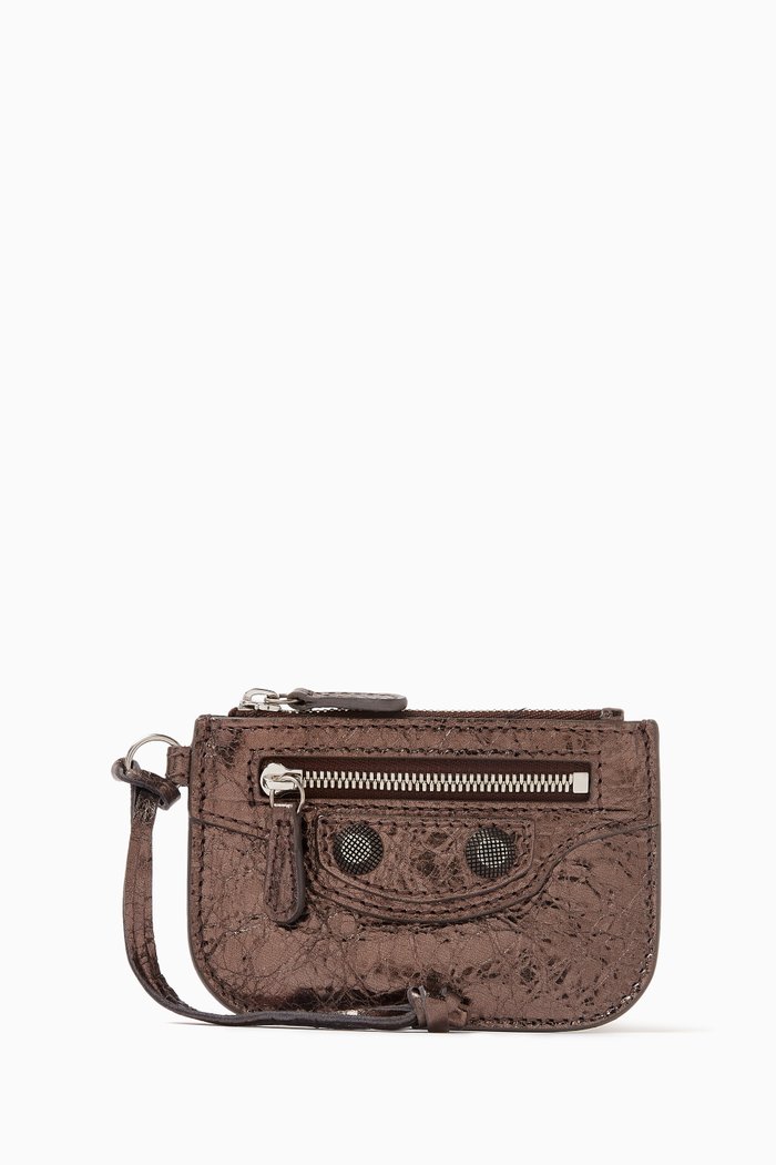 

Le Cagole Coin Holder in Metallic Arena Lambskin
