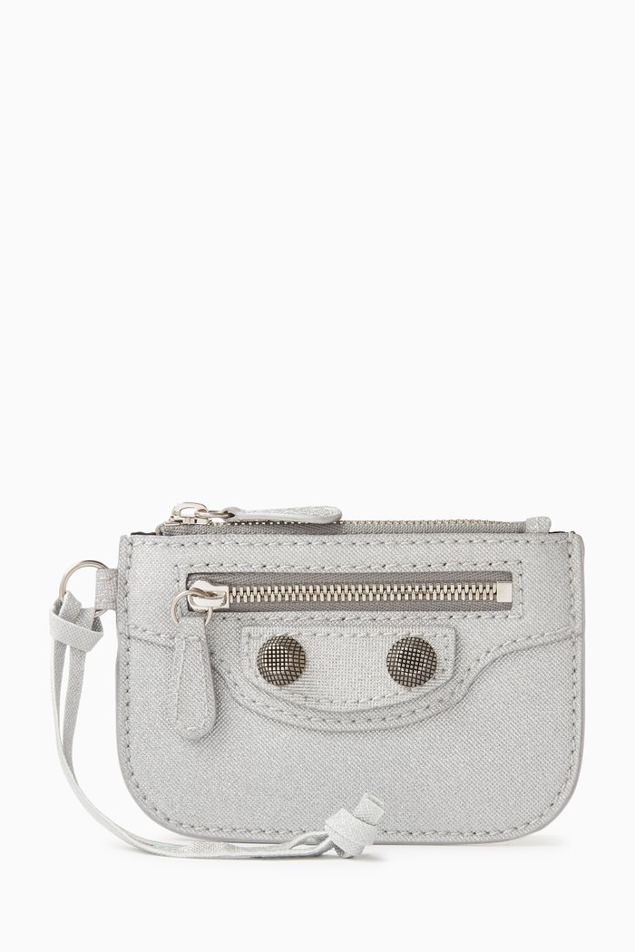 

Le Cagole Coin Holder in Leather, Silver