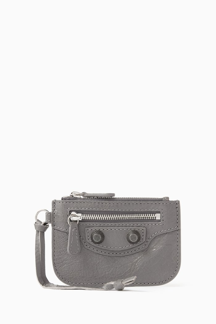 

Le Cagole Coin Holder in Arena Lambskin, Grey
