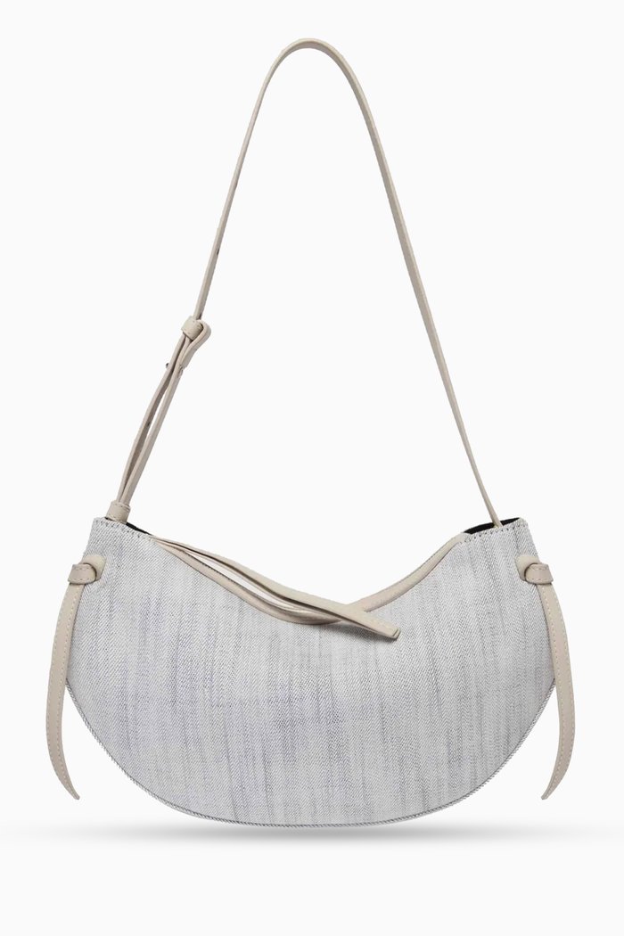 

Fortune Cookie Shoulder Bag in Denim, White