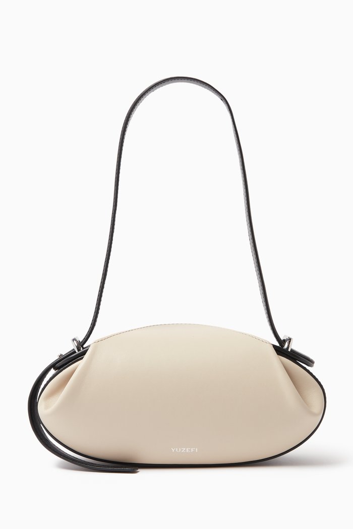 

Small Dinner Roll in Smooth Leather, Neutral