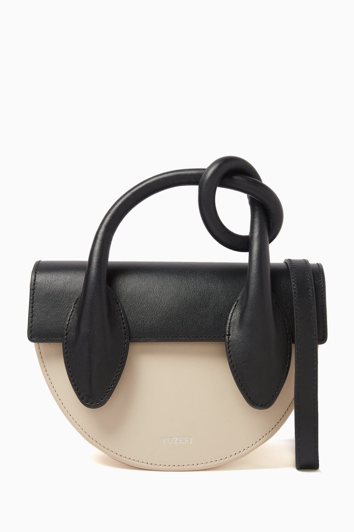 

Small Pretzel Shoulder Bag in Leather, Multicolour
