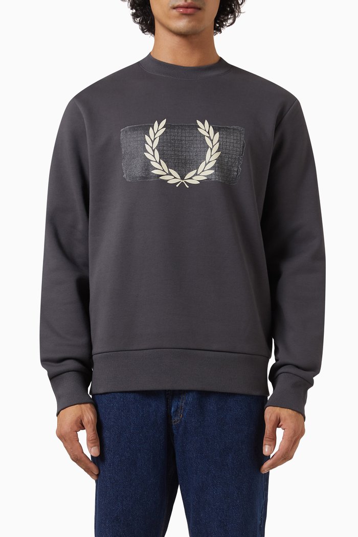 

Layered Graphic Sweatshirt, Grey
