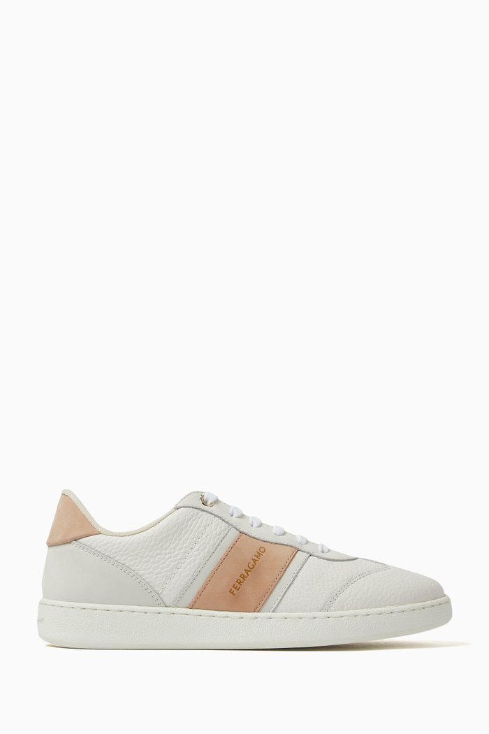 

Achille 1 Low Top Sneakers in Leather, Pink