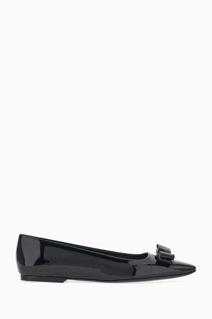

Anz 1 Ballet Flats in Patent Leather, Black