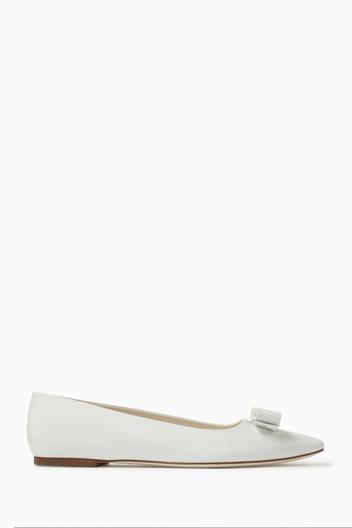 

Anz 1 Ballet Pumps in Patent Leather, White