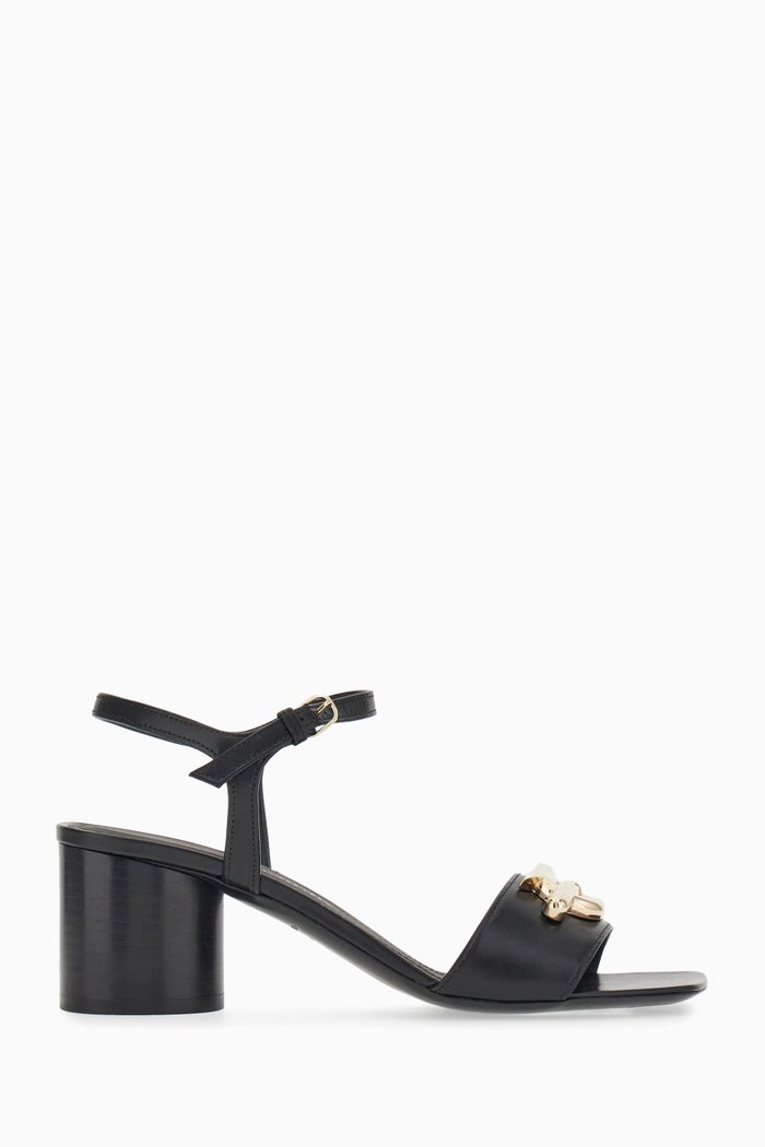 

Priscilla 55 Sandals in Leather, Black