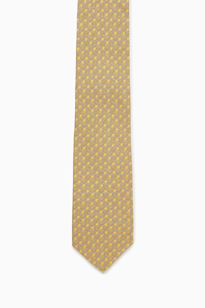 

Gancini Tie in Silk Jacquard, Neutral