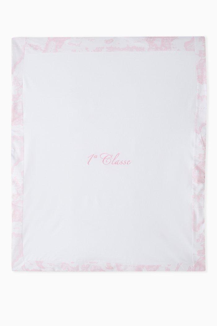 

Geo Map Logo Blanket in Cotton, Pink